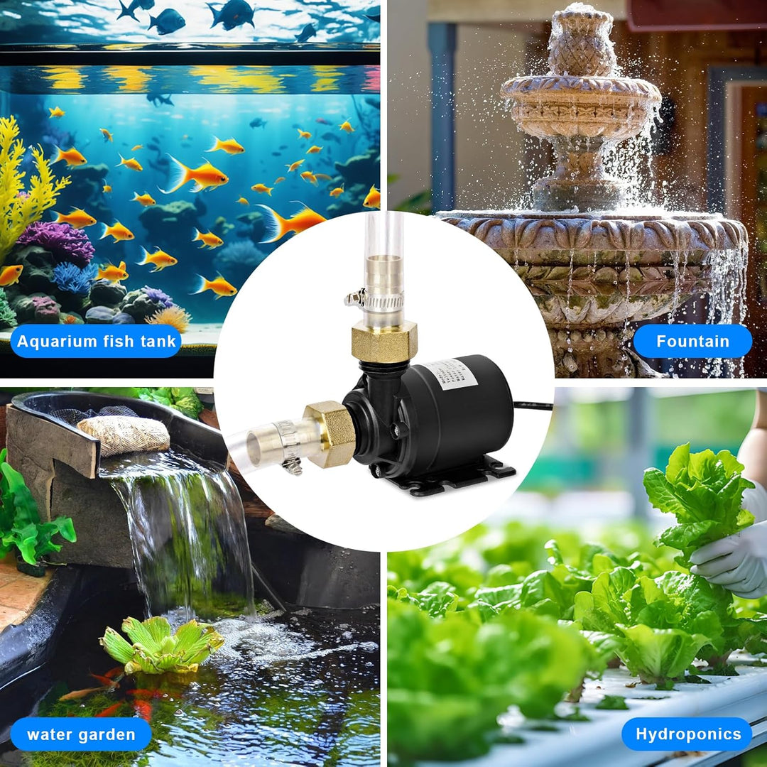Wasserpumpe Brushless, DC 12V 800L/H Tauchpumpe Pumpe Wasser, 19W Bürstenlosen Unterwasserpumpe, Kle