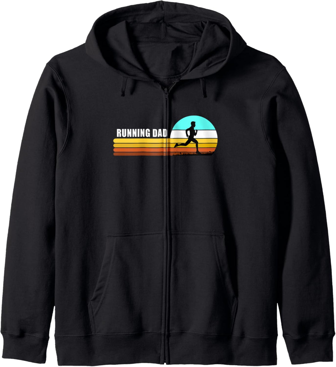 Laufendes Vater-Retro-Geschenk für Väter, die Marathon Kapuzenjacke
