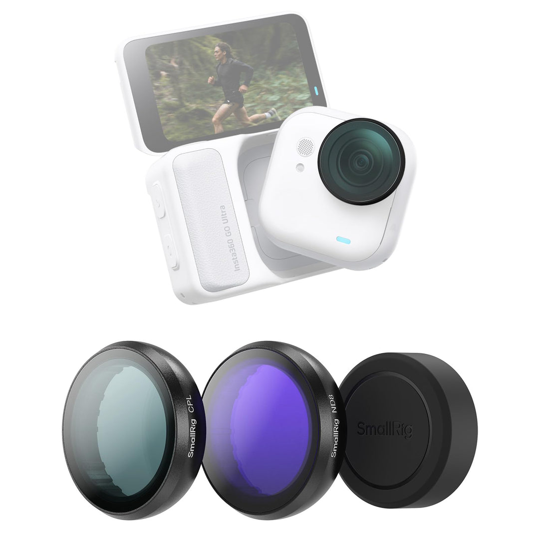 SMALLRIG GO Ultra Filter Kit für Insta360 GO Ultra, Snap-On-Design, enthält ND8-Filter, CPL-Filter,