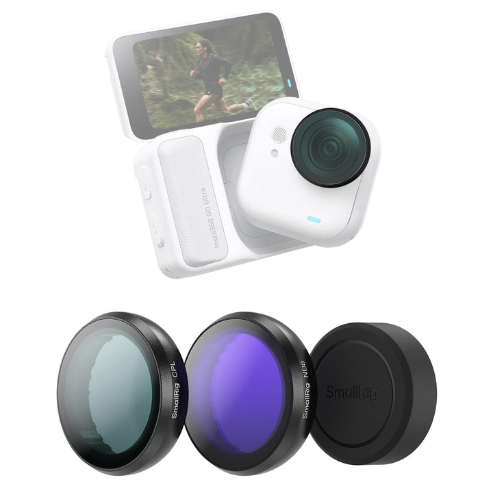SMALLRIG GO Ultra Filter Kit für Insta360 GO Ultra, Snap-On-Design, enthält ND8-Filter, CPL-Filter,