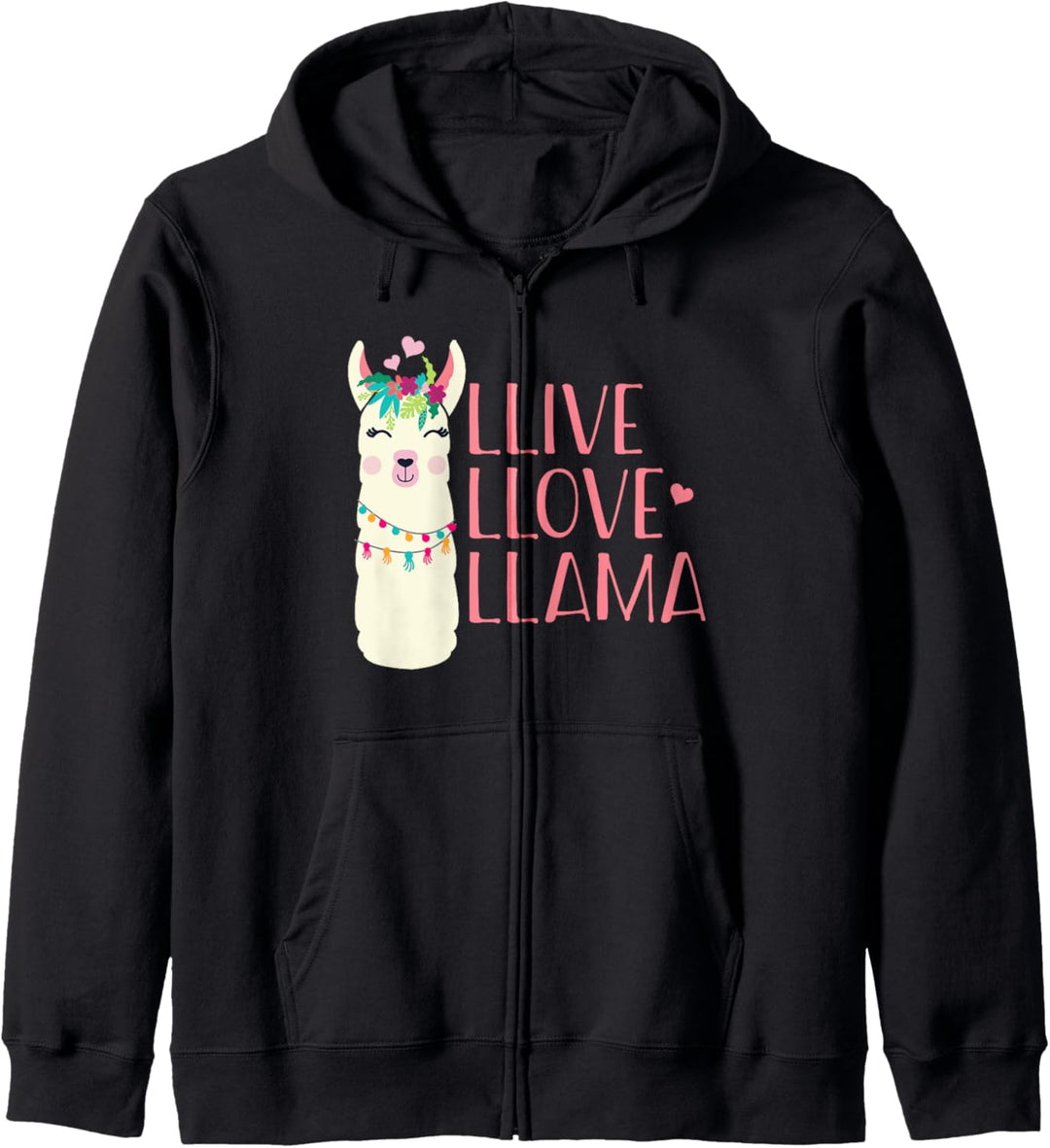 LLIVE LLOVE LLAMA Lustiges Lamas Meme Live Love Kapuzenjacke