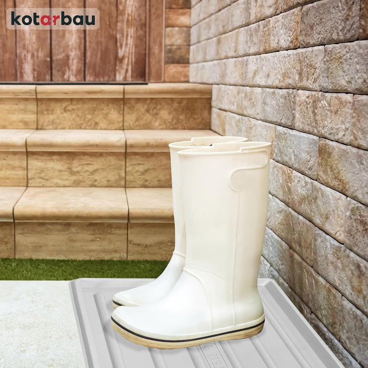 KOTARBAU® 3er Set Schuhabtropfschale - 45 x 30 cm - Abtropfmatte für nasse Schuhe - Schuhablage für