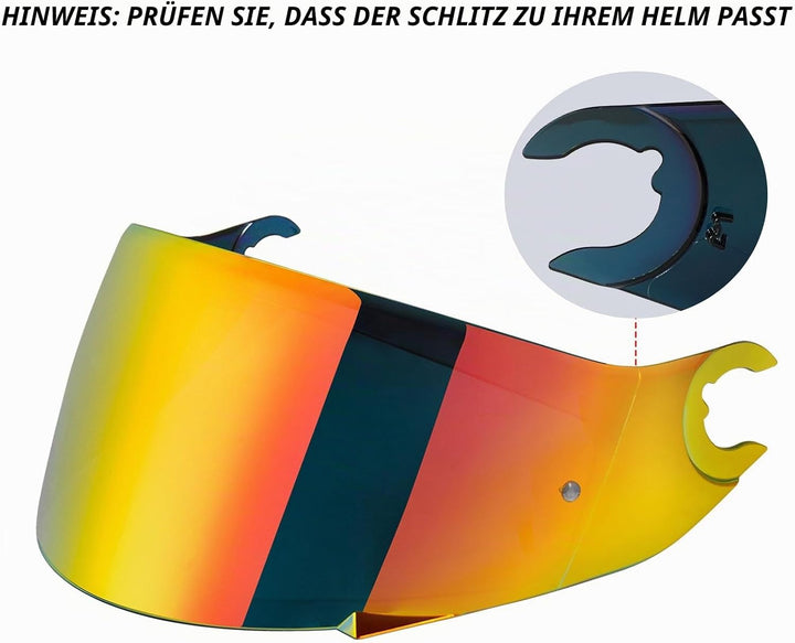 Motorradhelm Visier für Shark D Skwal D-Skwal 2 Spartan Carbon,Helmvisier Motorrad Windschutz Helm O
