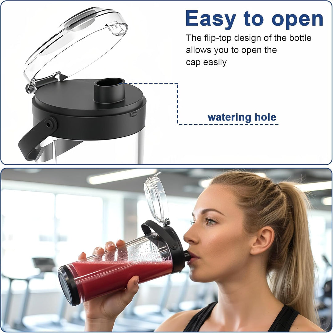 TopEsct tragbarer Mixer für Shakes und Smoothies,500 ml leistungsstarker kabelloser Mini-Mixer,wiede