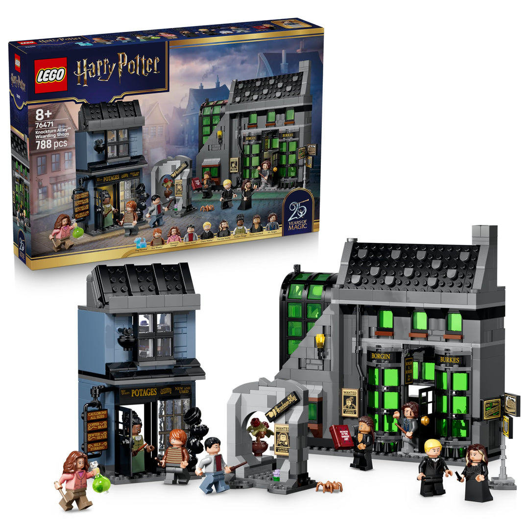 LEGO Harry Potter Zaubererläden in der Winkelgasse Spielzeug - Miniatur Modellbau mit 8 Minifiguren