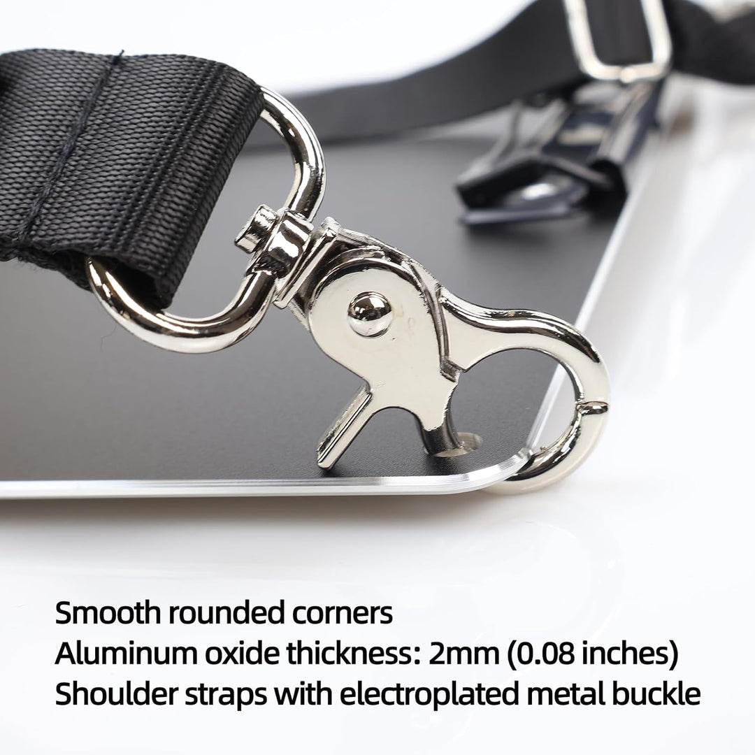 Aluminium-Klemmbrett, A4-Grösse (24,1 x 32,4 cm), zwei Clip-Klemmbretter mit 160 cm verstellbarem Sc