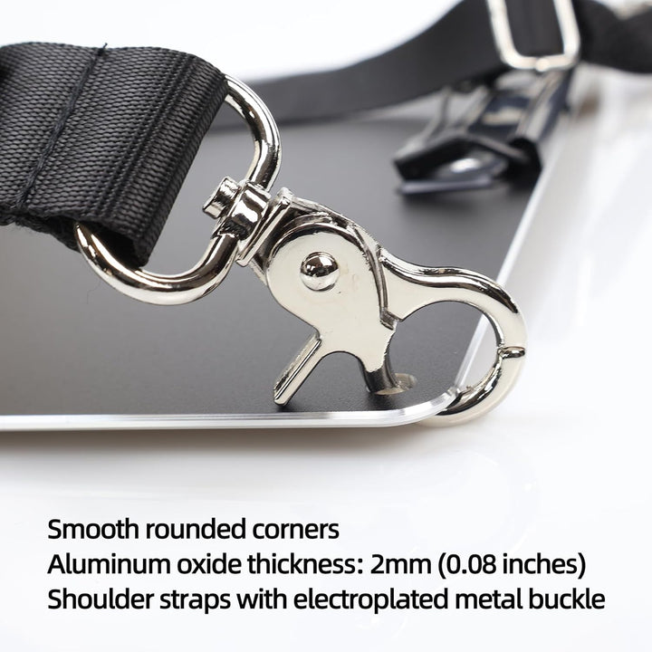 Aluminium-Klemmbrett, A4-Grösse (24,1 x 32,4 cm), zwei Clip-Klemmbretter mit 160 cm verstellbarem Sc