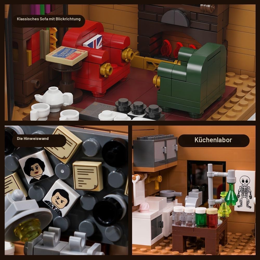 Sherlock Holmes Bauset Baker Street 221B Apartment 42 cm