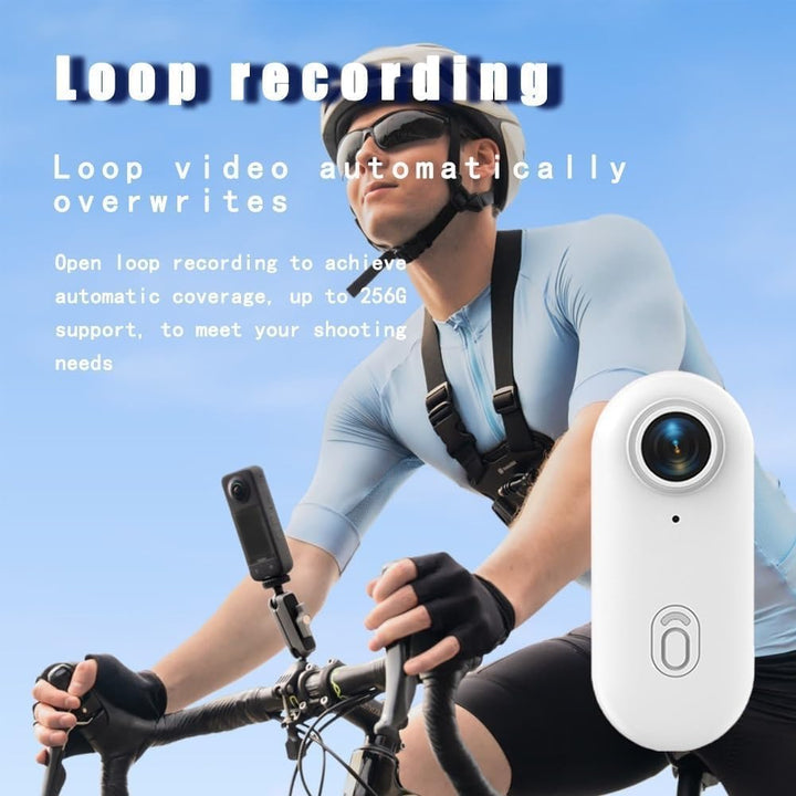 Mini Action Cam 4K,Tragbare Kamera mit 360° Drehbarem Clip und Magnetclip,Wasserdichter 4K-Körperkam
