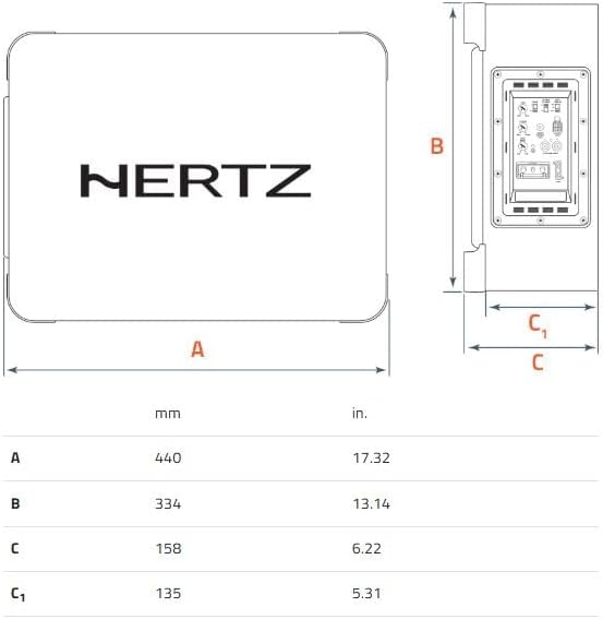 Hertz CBA 250 – 250-mm Aktiv-Subwoofer in Bassreflexgehäuse, 500W Peak, integrierter Class-AB-Verstä