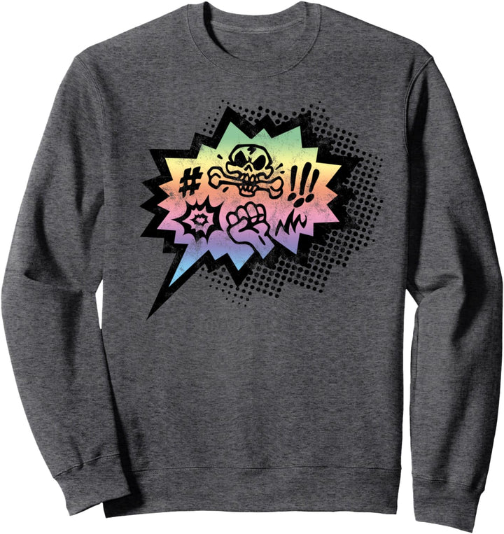 Comics Sprechblase Flüche Rip Totenkopf Lustige Sprüche Meme Sweatshirt