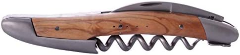 Forge de Laguiole Sommeliermesser, Olivenholz, Etui, matte Edelstahlbacken