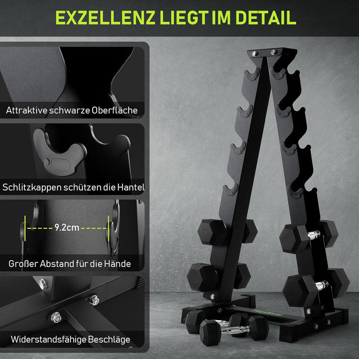 PhysKcal Kurzhantel Rack,Hantelablage für Kurzhanteln, Strapazierfähiger Stah,250kg/300kg Belastbark