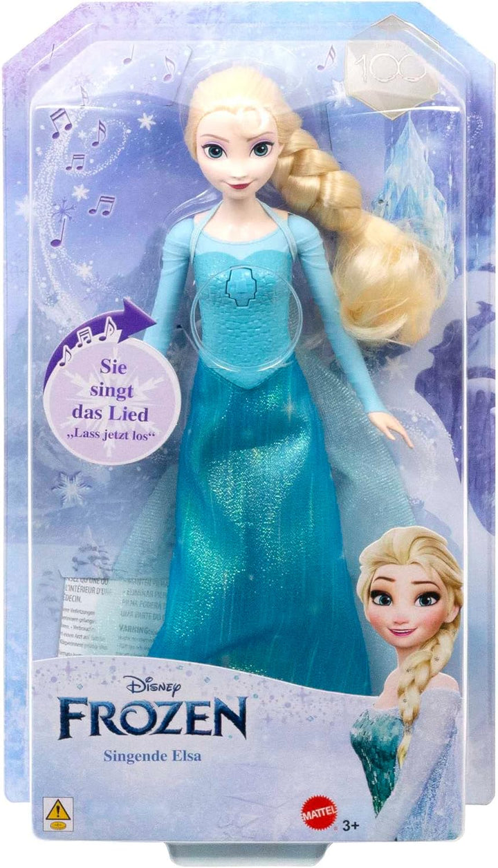 Disney Frozen Die Eiskönigin Spielzeug, Singende ELSA Puppe in charakteristischer Kleidung, singt La