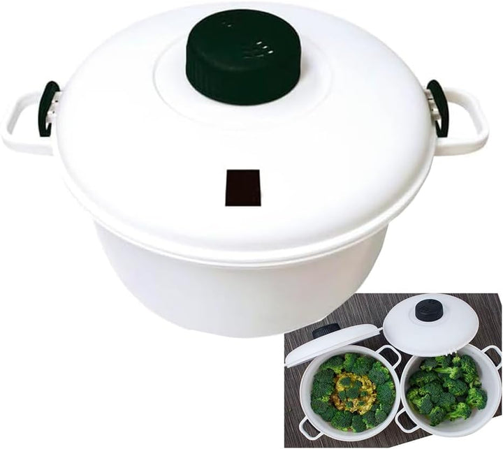 Suinga Mikrowellen-Schnellkochtopf 2,8 L – Gesundes und Schnelles Kochen mit Dampfauslass, Dichtem V