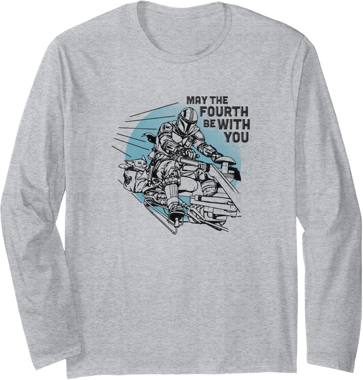 Star Wars May The Fourth Be With You Mando Speeder Langarmshirt