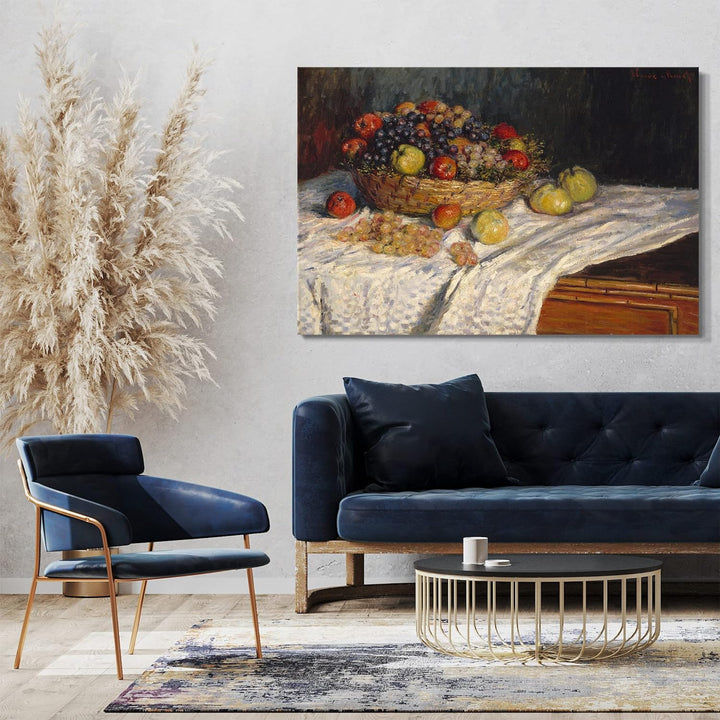 Printed Paintings Leinwand (80x60cm): Claude Monet - Äpfel und Trauben 80x60 cm, 80x60 cm