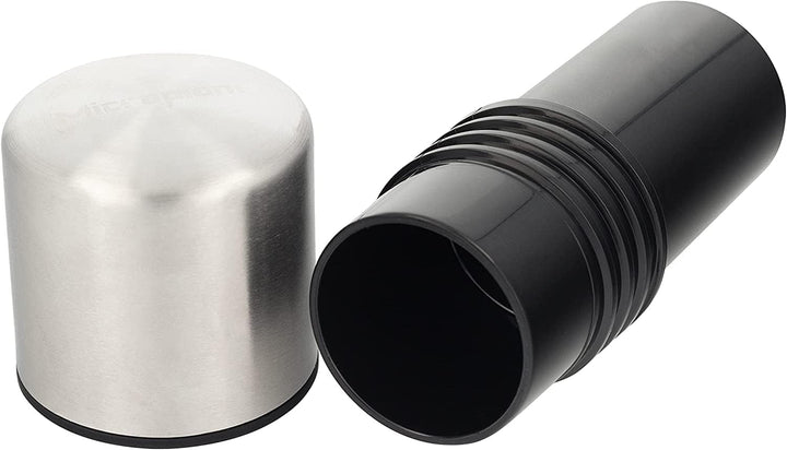 Microplane Gewürzmühle Edelstahl für Muskatnuss, Zimt, Tonkabohnen, Langpfeffer und andere getrockne