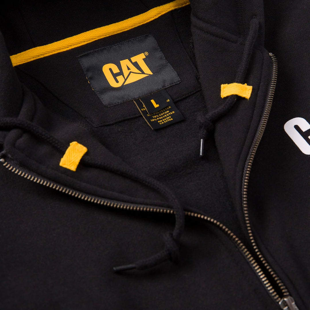 CAT Herren Caterpillar Full Zip Hooded Sweatshirt Sweatshirt (1er Pack) L Schwarz, L Schwarz