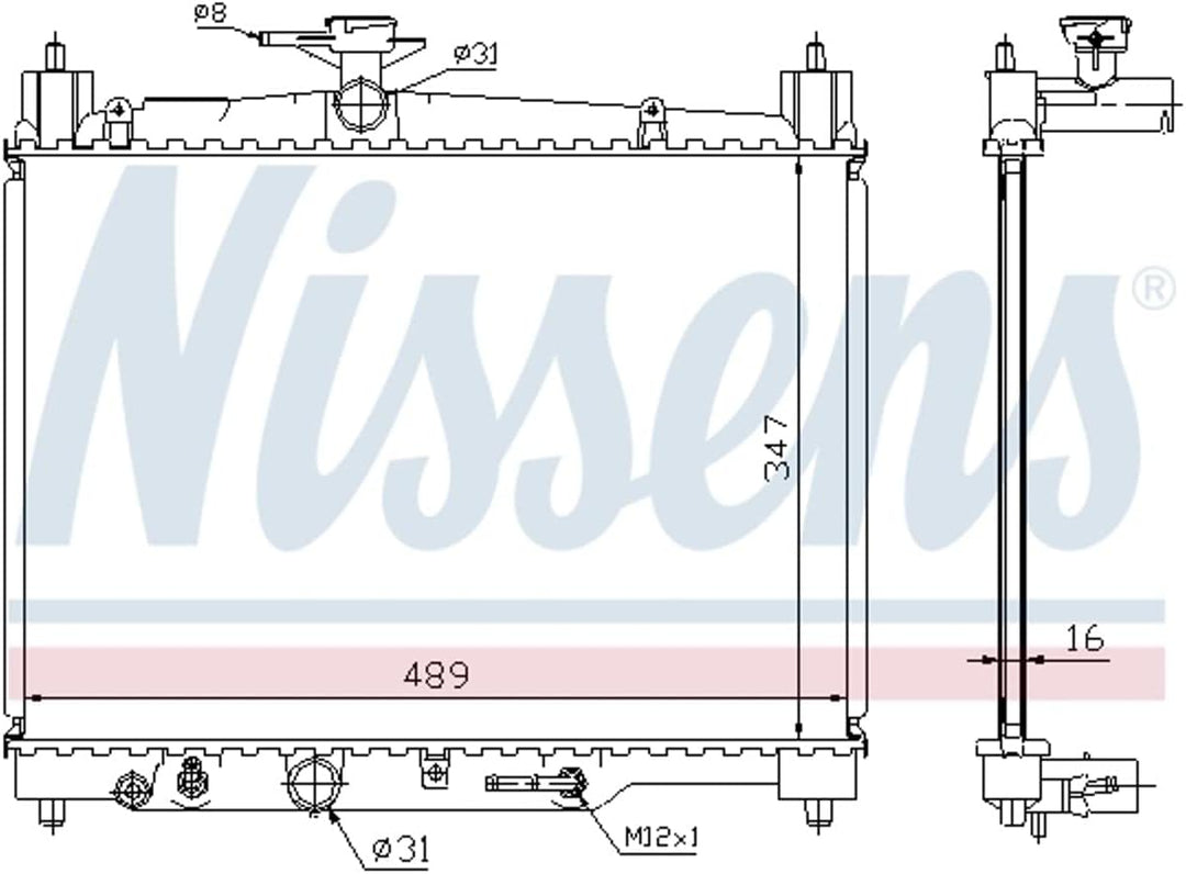 Nissens 64801 Kühler, Motorkühlung