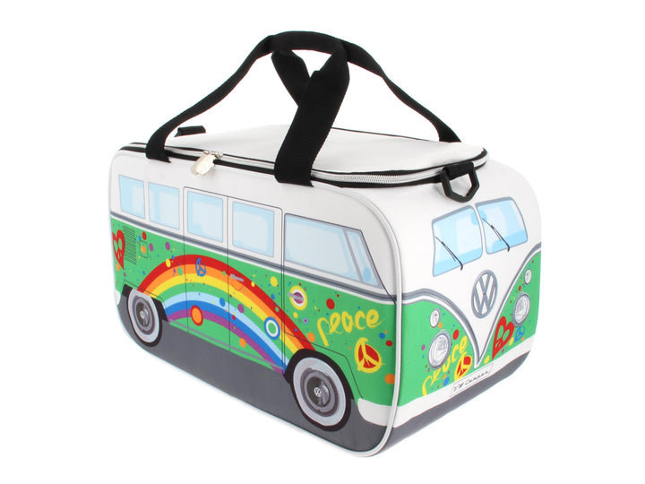 BRISA VW Collection - Volkswagen Hippie Bus T1 Camper Van Kühltasche 25L Einheitsgrösse Peace/Grün,