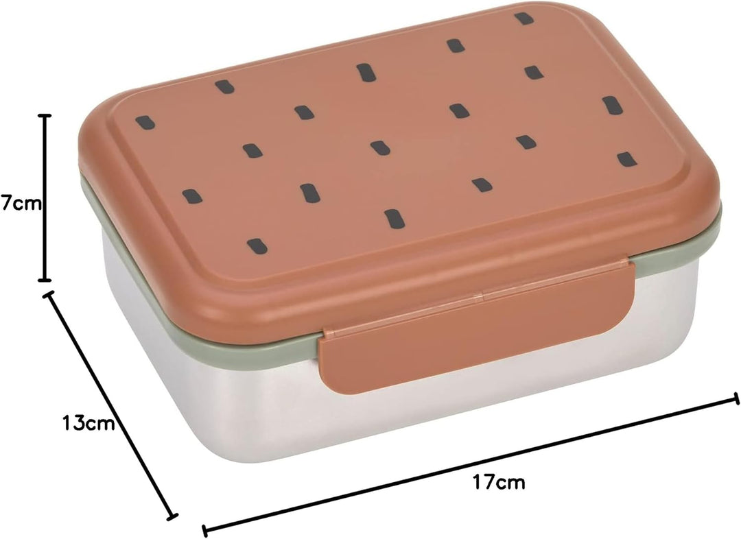 LÄSSIG Kinder Brotdose Edelstahl Lunchbox Frühstücksbox Nachhaltig Kindergarten Schule/Happy prints