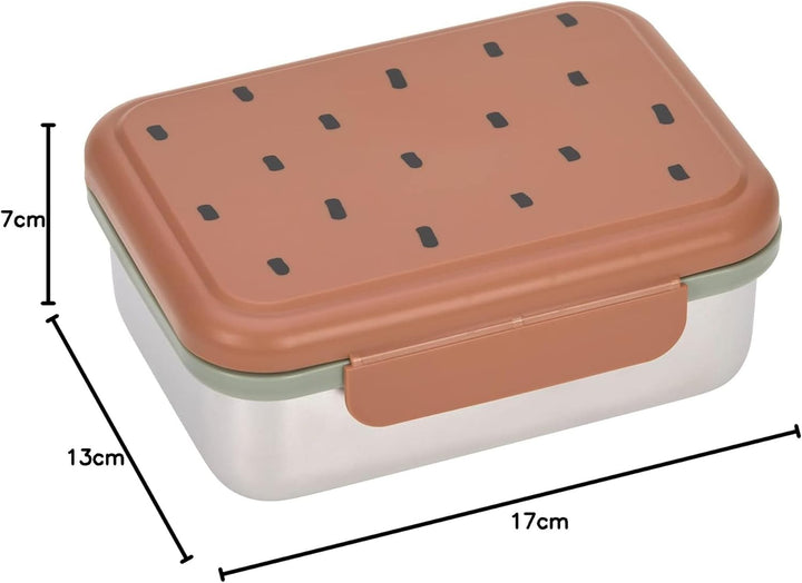 LÄSSIG Kinder Brotdose Edelstahl Lunchbox Frühstücksbox Nachhaltig Kindergarten Schule/Happy prints