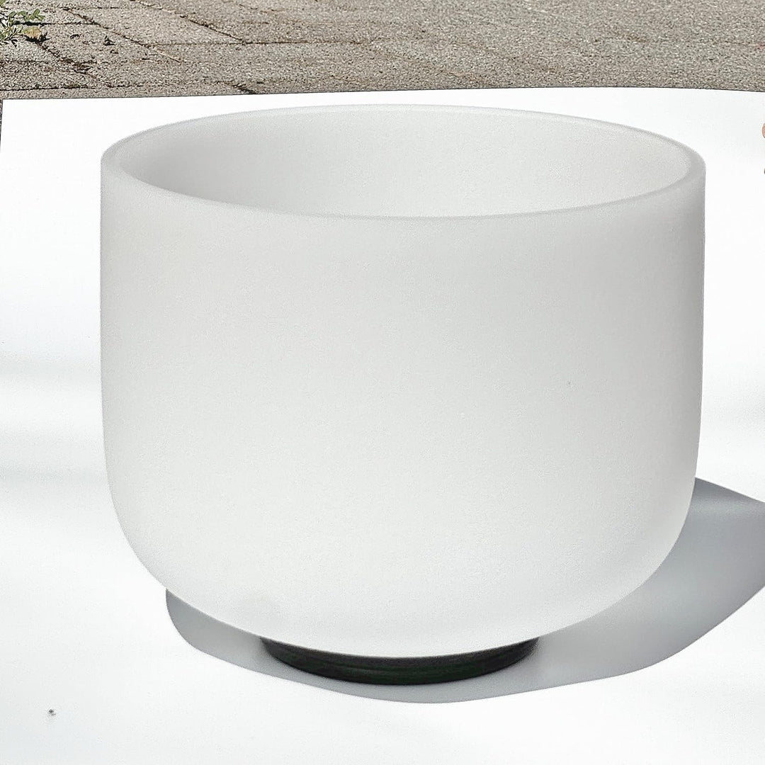 Kristall Klangschale 432hz C Note Root Chakra Frosted Quartz Crystal Singing Bowl 12 Zoll