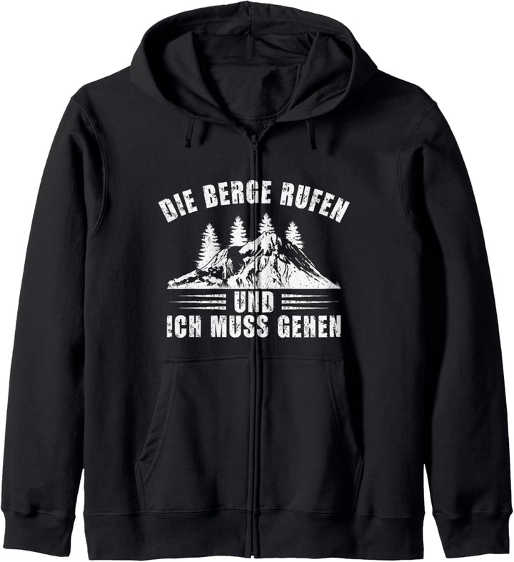 Die Berge Rufen Und Ich Muss Gehen Wandern Wald Berge Kapuzenjacke