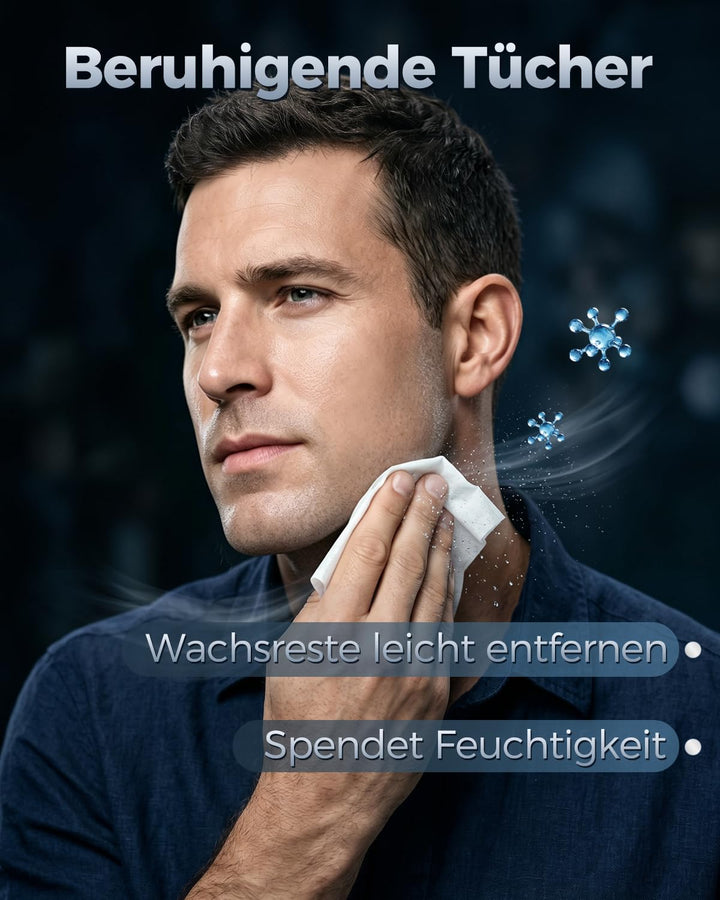 Aokitec Nasenhaarentferner Wachs Set für Herren mit USB-Schnellwärmung - Haarentfernungs Waxing Kit