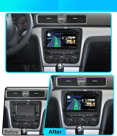 JOYX Android 10 Autoradio Passt für VW Passat/Golf/Skoda/Seat - GPS 2 Din - Rückfahrkamera Canbus KO