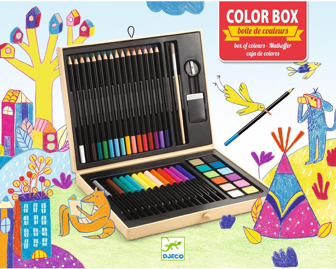 Djeco Stifte Box Malkasten Farbkasten Malen und Basteln