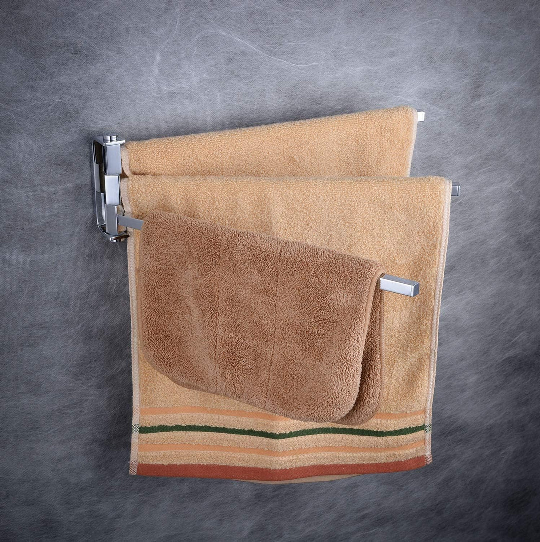 Handtuchhalter Handtuchstange 3 Armen Elegance 180° drehung Wandmontage Handtuchständer aus Messing，