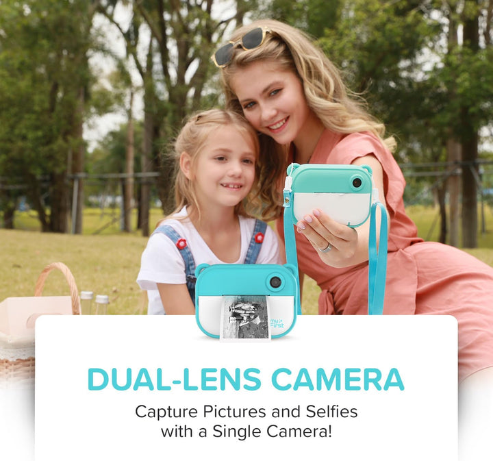 myFirst Camera Insta 2 – Sofortbildkamera für Kinder mit gratis Micro-SD-Karte, Thermopapier, Aufkle