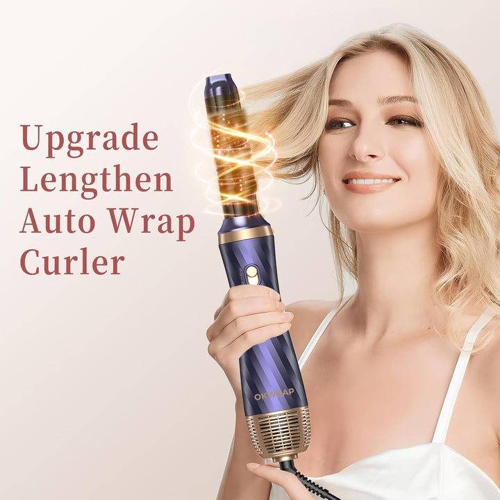 Hair Styler Set, OKWRAP Airstyler set 6 In 1 Mit Rundbürstenföhn, Haarstyler Warmluftbürste,Thermal