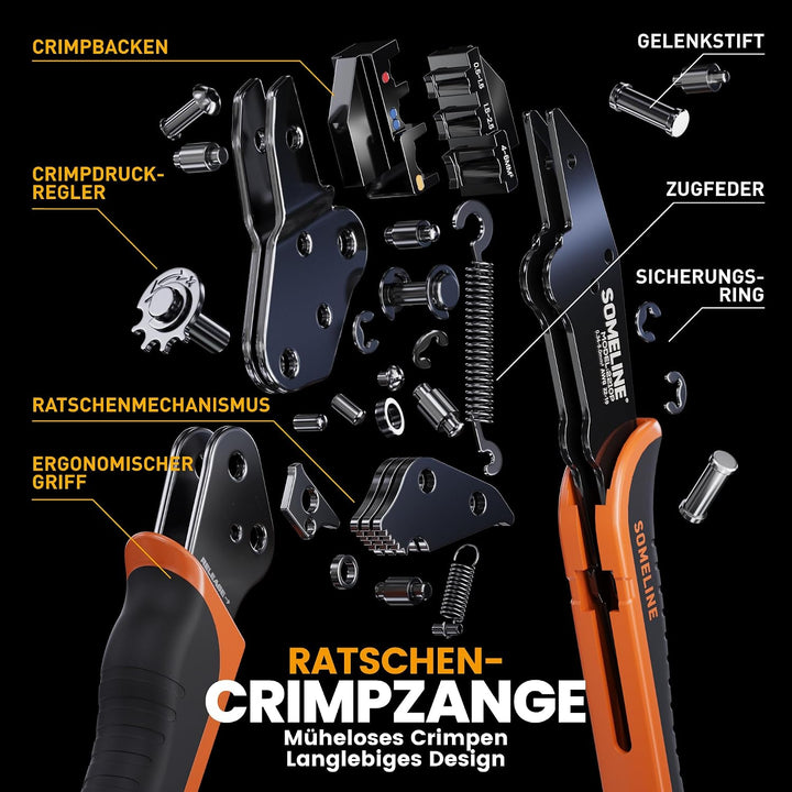 Crimpzangen Kabelschuhe Set, Crimpzange Set, mit 36 Arten Isolierte Kabelschuhe, Kabelschuhzange für