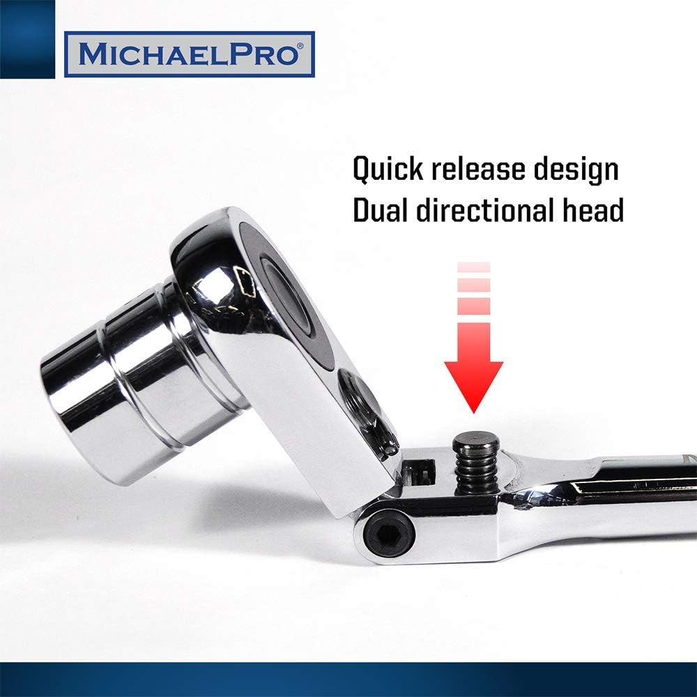 Michael Pro 20 Stück 0,95 cm Dr. Ratschen-Set mit flexiblem Schloss