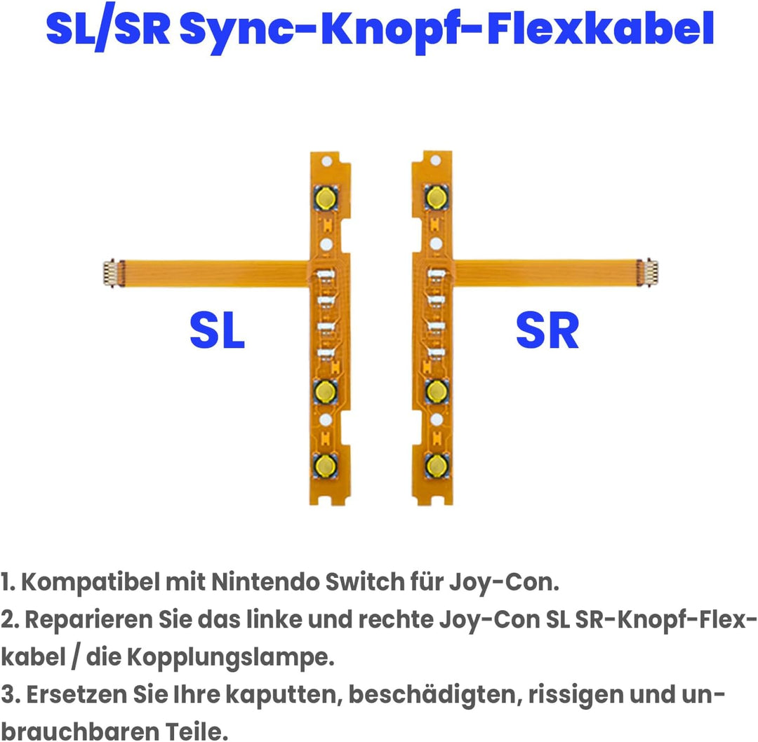 Mcbazel 18 in 1 Ersatz- und Reparatursatz für Switch Joycon. Mit Schraubendreher-Öffnungswerkzeug, 3
