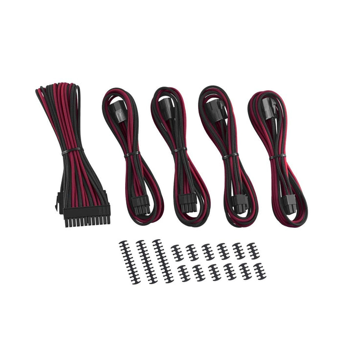 CableMod Classic ModMesh Cable Extension Kit (8+8 Serie, Schwarz/Rot) Série 8+8 Schwarz/Rot, Série 8