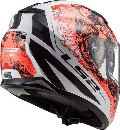 LS2 103205454XXS Motorradhelm Full Face FF320 Stream Evo, Unisex, Weiss/Orange, XXS XXS Weiss / Oran