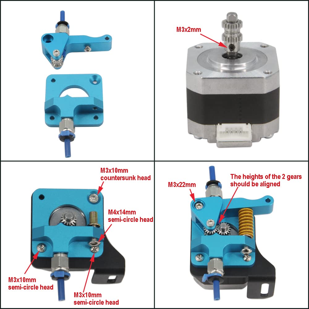 Befenybay Upgrade Dual Extruder mit Direct Support Plate Easy Print Flexibles Filament für Ender 3/C