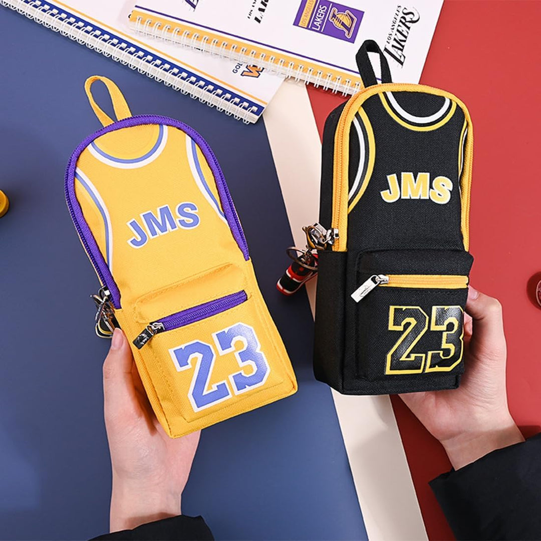 Basketball Player Federmäppchen Grosse Kapazität,Basketball Star Bunte 23 Trikot Federtasche, Grosse