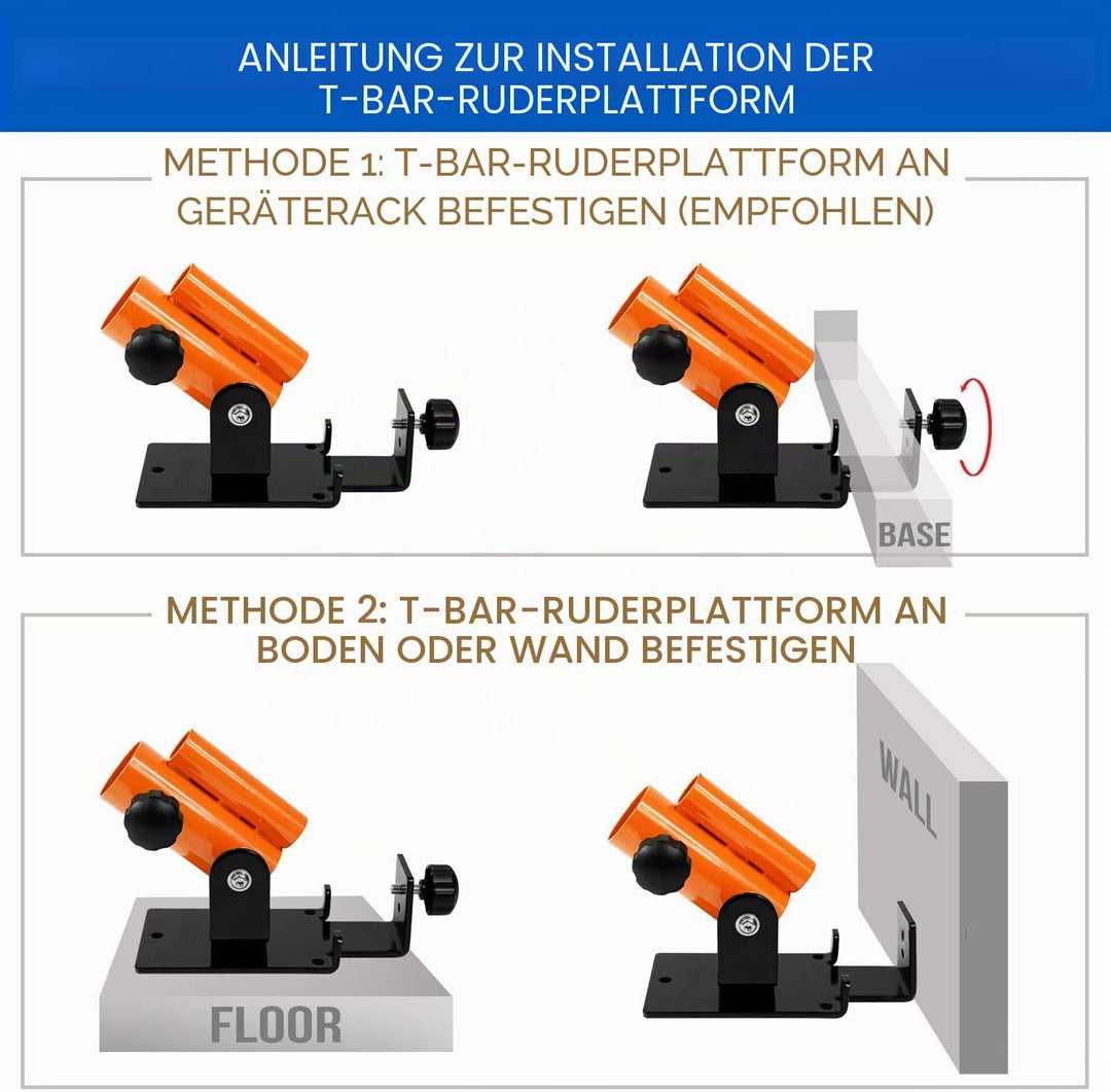 Yes4All SJXD Deluxe T-Bar Row Platform-Full 360° Swivel & Easy to Install-Fits 1" Standard and 2" Ol