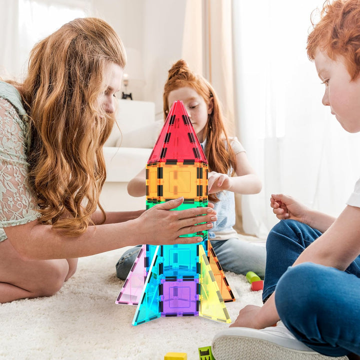 PicassoTiles 32 Stück Magnetisch Building Block Rocket Booster Thema Set Magnet Konstruktion Spielze