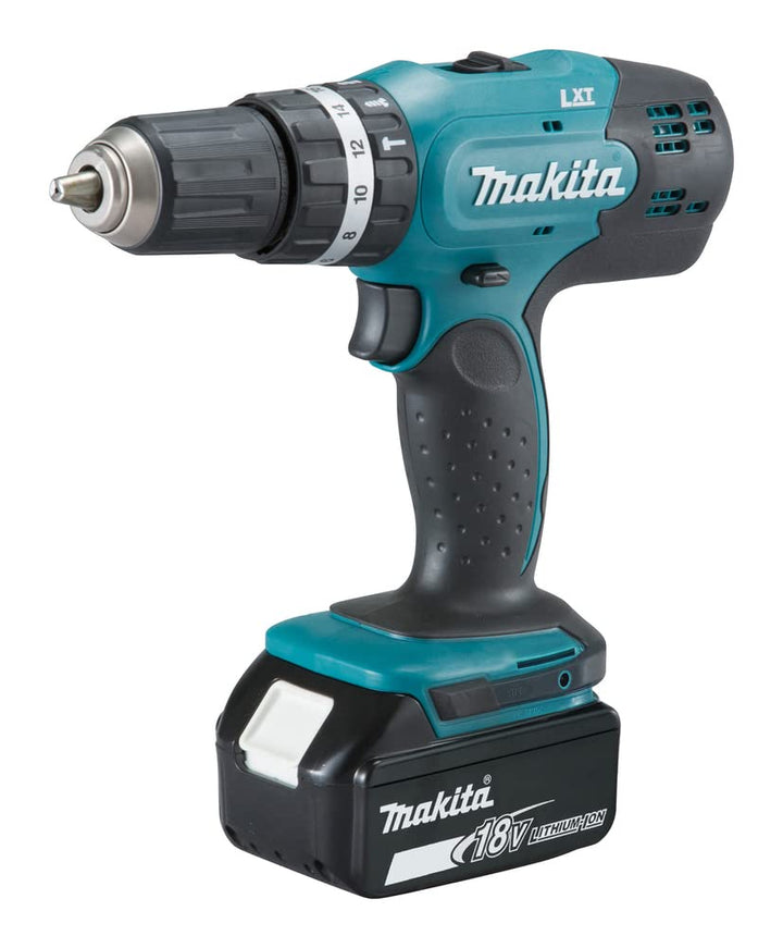 Makita DHP453RFE Akku-Schlagbohrschrauber 18V / 3,0 Ah, 2 Akkus + Ladegerät im Transportkoffer, Schw