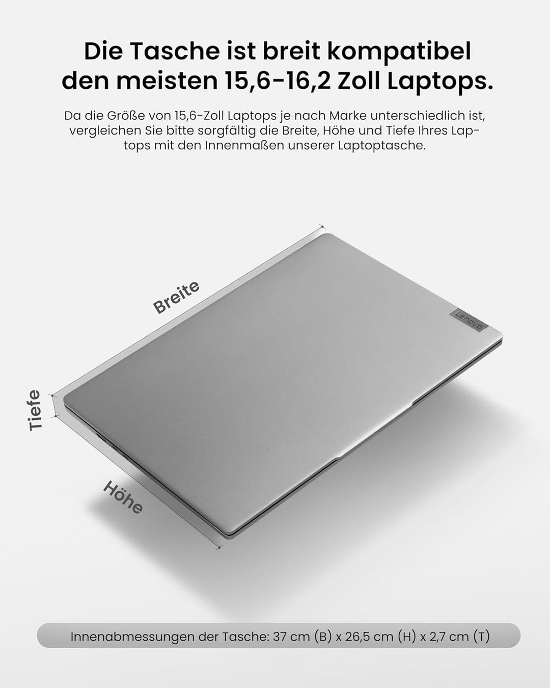tomtoc 15,6 Zoll Tasche Hülle für 15,6" Acer Aspire/Nitro 5, 15.6 Lenovo IdeaPad, HP Pavilion/Envy,