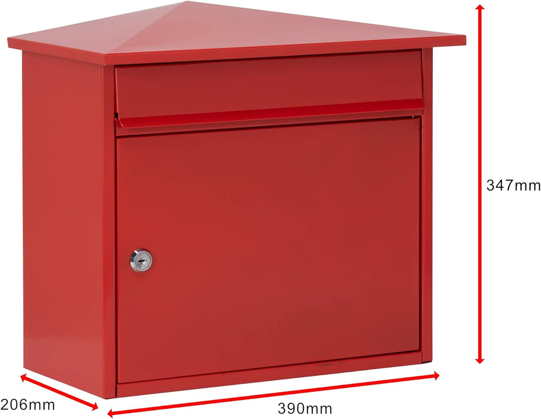 G2 Trading Company 025 Metall-Briefkasten - rot, Rot