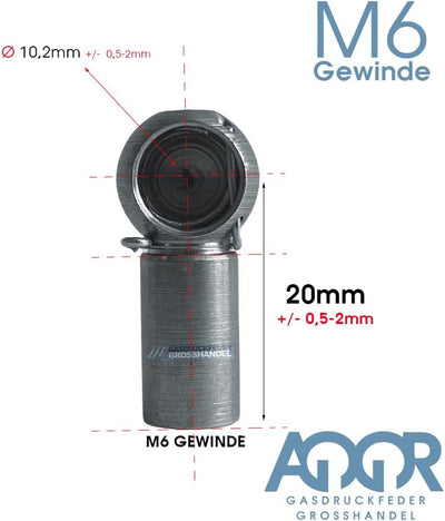 RhedexX® Gasdruckfeder Ersatz für STABILUS LIFT-O-MAT 585mm/250mm/150N - 105412 0150N Gasdruckdämpfe