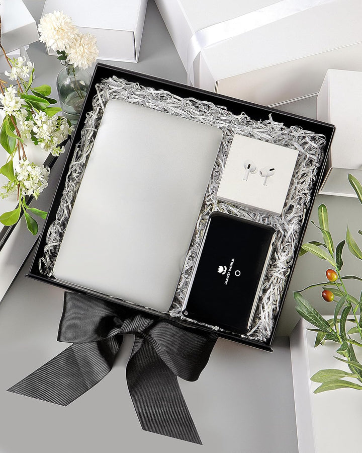JiaWei Geschenkbox (Stil-1) 38,5 x 35 x 12,8 cm Extra Gross, Geschenkkarton mit Magnetisch Deckel un