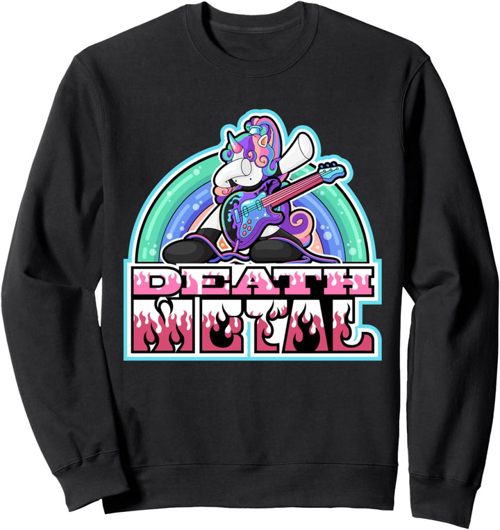 Lustige Einhorn Death Metal-Geschenke Fans Sweatshirt
